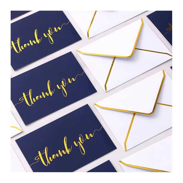 Gold Thankyou Notes Thank You Cards with Envelopes Custom for Supporting My Small Business Card