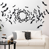 Halloween Bats Decoration, 4 Different Sizes Realistic PVC Black 3D Scary Bat Sticker
