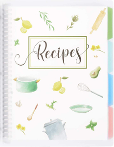 Plastic Cover Removable O-Ring Recipe Journal Book Recipe Cookbook Notebook to Write Your Own Recipes