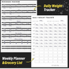 Spiral Bound Black Paper Log Durable Fitness Journal & Workout Planner for Men & Women's Gym And Home Exercise Tracking