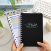 Black A5 Habit Notebook with PVC Cover Undated Daily, Weekly, Monthly Planner for Effective Goal Setting and Achievement