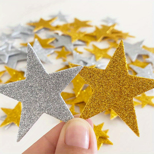 Self Adhesive Gold And Silver Stars Glitter Foam Stickers EVA Sticker Children Kindergarten Craft Scrapbook And Posters Stickers
