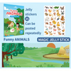 Reusable Sticker Book Animal Farm Princess Vehicles Ocean Dinosaurs, Reusable Sticker Books for Toddlers, Travel Toys