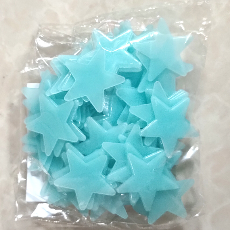 Custom 100pcs Per Bag 3D Stars Glow in The Dark/glow in The Dark Star Ceiling Stickers 