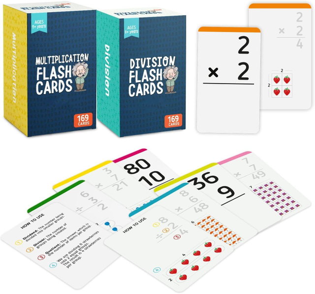 Multiplication And Division Flash Cards for Toddlers Preschool Kids Educational Flash Card