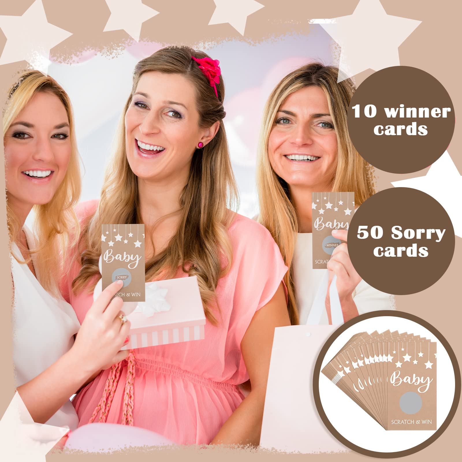 Baby Shower Games Rustic Baby Shower Scratch Off Cards Baby Shower Raffle Ticket for Baby Shower Party Games Activity Supplies Birthday Wedding Favor
