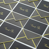 Custom Luxury Black Small Business Thank You Cards Gold Foil Business Card Printing with Envelopes 