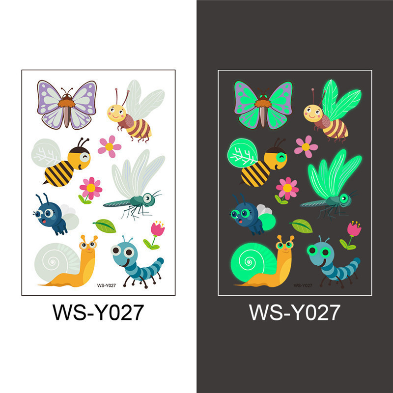 Cartoon Luminous Tattoos Stickers for Child Kids
