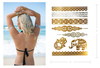 Non Toxic Skin Arm Custom Face Gold Sticker Temporary Tattoo