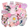 Cute Girl Pink Stickers Personalised Scrapbook Stickers for Luggage Laptop Decal Waterproof Decals Kawaii Stationery Sticker