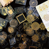 Holographic Hot Stamping Craft Stickers Gold Glitter Stickers for Junk Journals, Planners, Scrapbooking