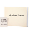 Hardcover Linen Funeral Guest Book for Sign in Celebration of Life Memorial Service