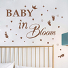 Baby in Bloom Baby Shower Backdrop Large Decals Decorations Gender Reveal Girl Or Boy Vinyl Decal Stickers