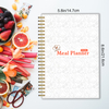 Undated A5 Spiral Weekly & Daily Meal Planner Notebook Journal with Shopping And Grocery Lists for Menu Planning Meal Tracker