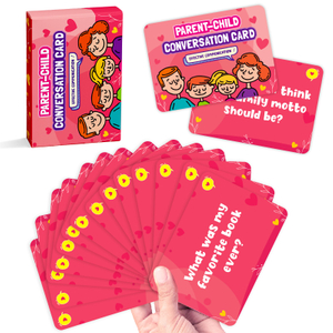 Custom 50 Fun Conversation Question Cards Double-sided Family Conversation Cards for Kids & Parents