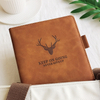 A5 Deer Head Design Soft PU Leather Hardcover Journal Diary Notebook with Ruled Papers 100sheets/200pages And Ribbon Bookmark