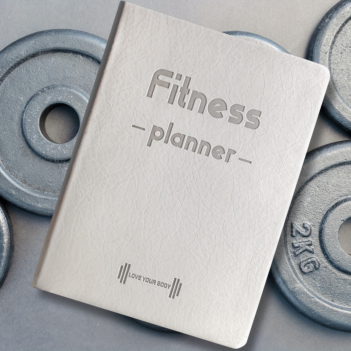 A5 Leatherette Fitness Planner Hardcover Workout Log Book to Track Exercise Progress for Women & Men