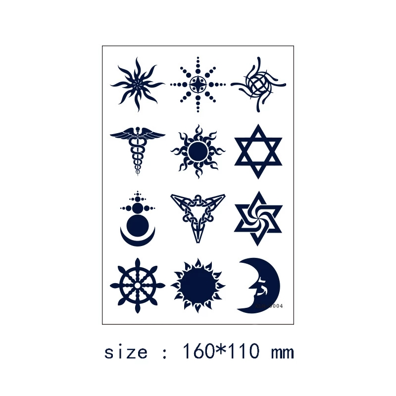 Juice Tattoo Sticker Moon Star Snow Semi Permanent Waterproof Art Tattoo Stickers