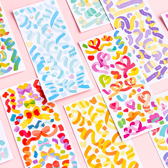 Kiss Cut Rainbow Series Custom Stickers 