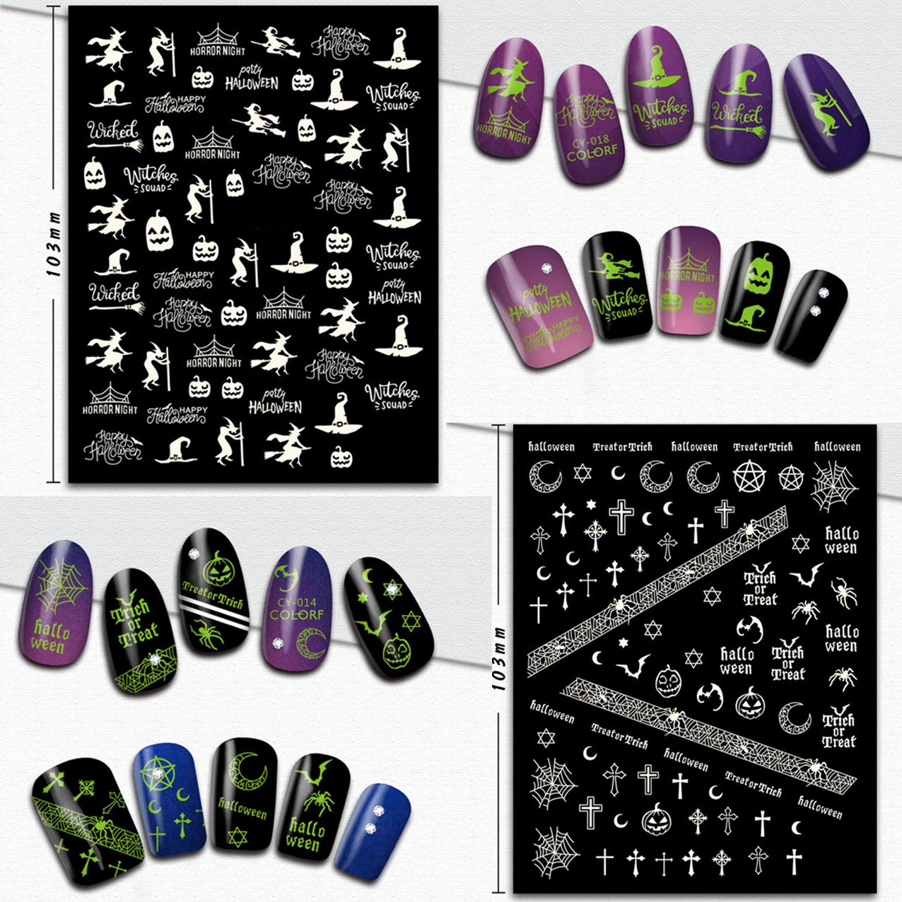 Glow in the Dark Nail Stickers