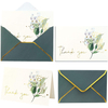 Greenery Gold Thank You Cards with Envelopes Custom Invitation Greeting Cards