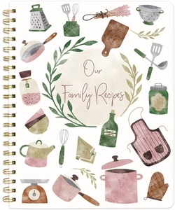 Recipe Notebook Journal Blank Cookbook Recipe Book 8.5" x 11" Blank Recipe Book to Write in with Tabs Stickers