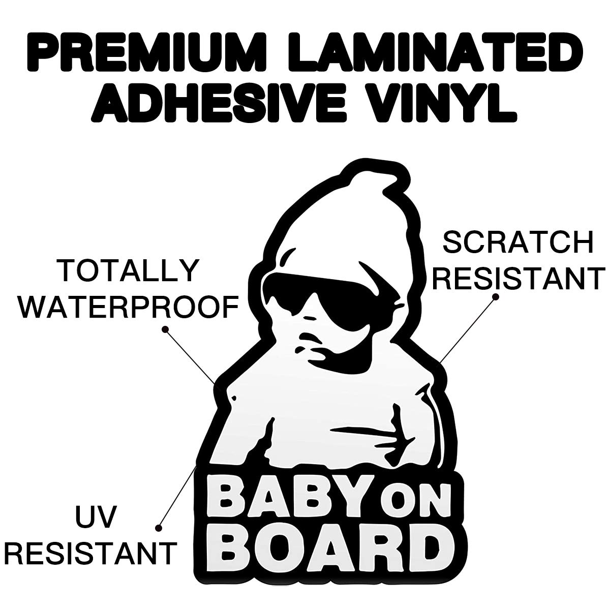 Baby on Board Sticker for Cars Sign Decal Adhesive Decal Funny Car Stickers