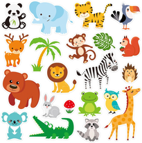 Animal Window Clings, Kids Removable And Reusable Gel Stickers 