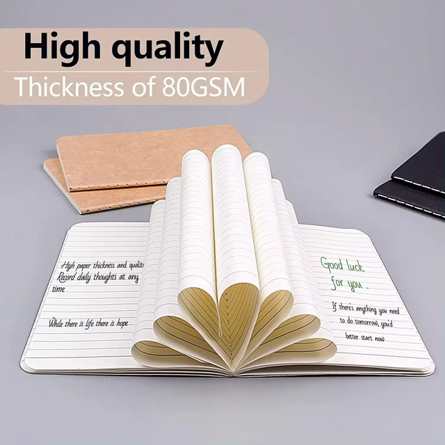 Kraft Brown Black Paper Notebook Bulk Small Journal Pocket Notebooks