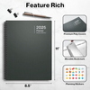 8.5x11Jan 2025 Planner Weekly Monthly Jan 2025 to Dec 2025 Large Yearly Planner Book with Monthly Tabs, Daily Calendar Agenda