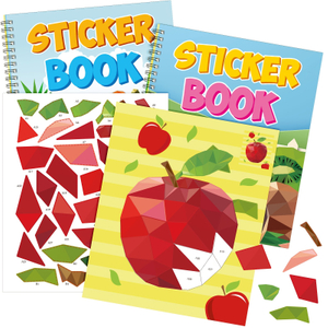 Paint by Sticker Books for Kids Ages 4-8 Fruit Sticker by Number Activity Book for Kids Sticker Puzzle Book Craft Art