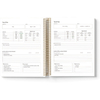 180° Lay Flat 2025-2026 Daily & Monthly Planner with Exercise Log Waterproof Leather Cover Ribbon Bookmark