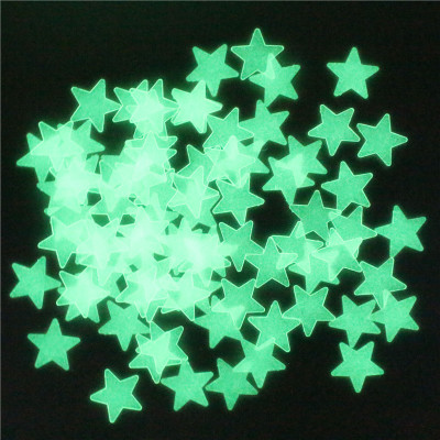 Custom 100pcs Per Bag 3D Stars Glow in The Dark/glow in The Dark Star Ceiling Stickers 