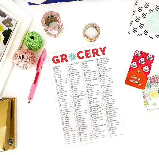 Daily planners Magnetic Grocery Shopping To Do List Pad Weekly Planning Food Organizer Fridge Magnet Planner 