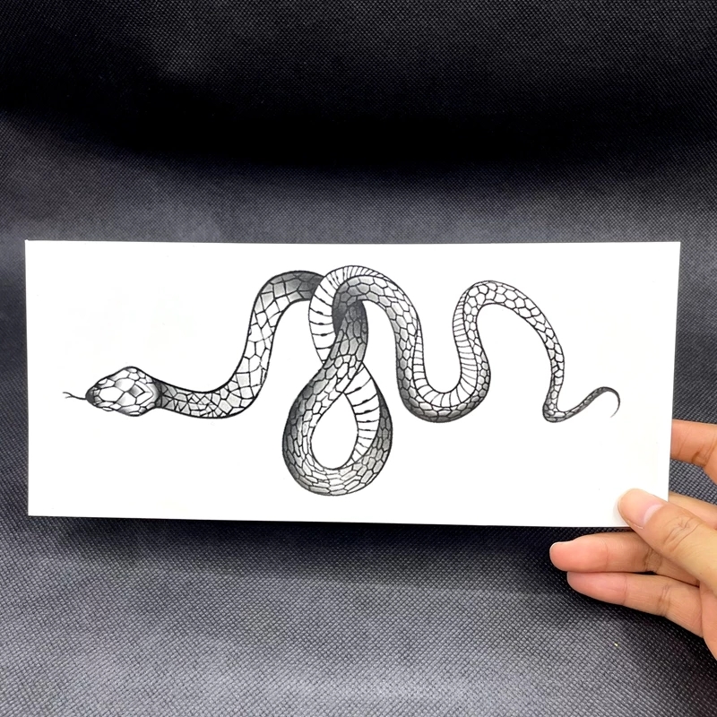 Custom Temporary Tattoo Sticker Sheet Waterproof Animals Fake Big Size Black Snake Stickers For Women Men Body Waist Arm Leg Buy Tattoo Sticker Adult Fake Tattoo Sticker Sheet Product On Wenzhou