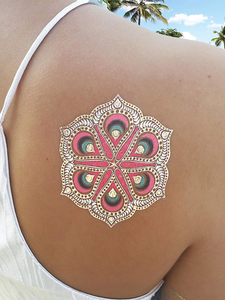 Non-toxin Gold Foil Nake Women Temporary Henna Tattoo Stickers