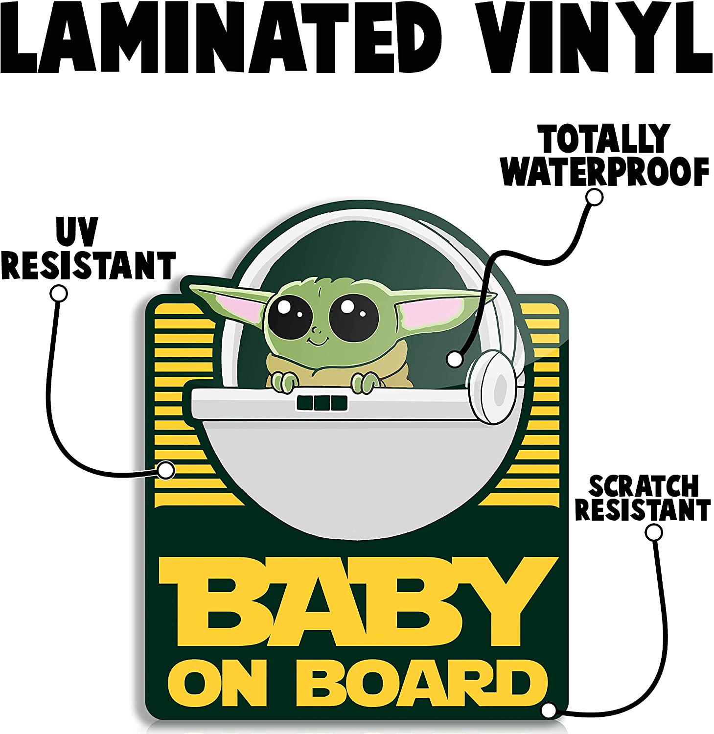 Baby Yoda Car Decals Stickers Vinyl Custom For Cars