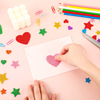 3D Custom Logo Children Colorful Glitter Foam Sticker Stars Heart Shapes Glitter Self Adhesive Puffy Sticker Play Set