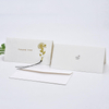 Eco Friendly Embossing Unique Thank You Card with Rose Bookmark for Greeting