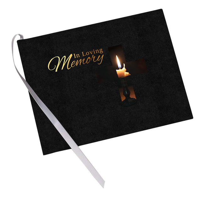 Custom Black Funeral-memorial-books Funeral Register Signature Book in Loving Memory for Funeral