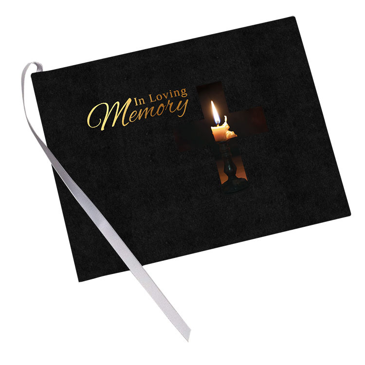 Custom Black Funeral-memorial-books Funeral Register Signature Book in Loving Memory for Funeral