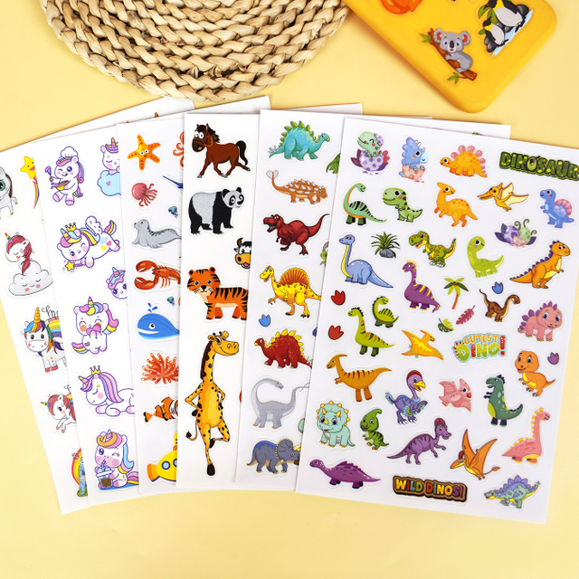 Animal Stickers for Toddlers Kids Bulk Preschool Sticker Sheets Dinosaur Unicorn Ocean World for Reward Craft Scrapbooking