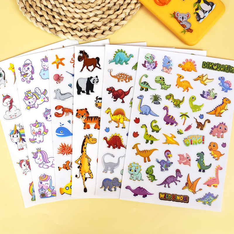 Animal Stickers for Toddlers Kids Bulk Preschool Sticker Sheets Dinosaur Unicorn Ocean World for Reward Craft Scrapbooking