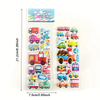 Self-Adhesive 3D Puffy Vehicle Stickers Reusable Construction Tractor Bus Taxi Fire Truck Car Stickers for Kids Toddlers Boy
