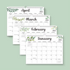 2025 Wall Calendar Custom Printing Advent Monthly Desk Table Calendar with Large Blank Blocks