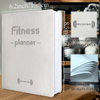 A5 Leatherette Fitness Planner Hardcover Workout Log Book to Track Exercise Progress for Women & Men