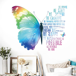 Custom Motivational Butterfly Wall Art Quote Stickers for Room Walls Believe in Yourself Inspirational Saying Wall Decals Sticker
