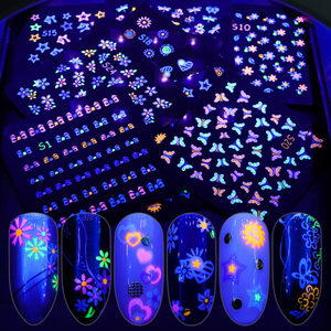Custom Pattern Glow in the Dark Decoration Nail Stickers 
