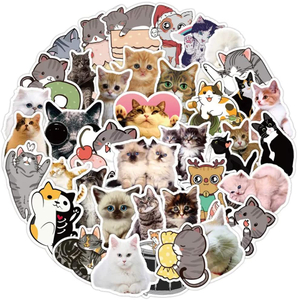 Cute Simons Cat Decal Waterproof Vinyl Stickers