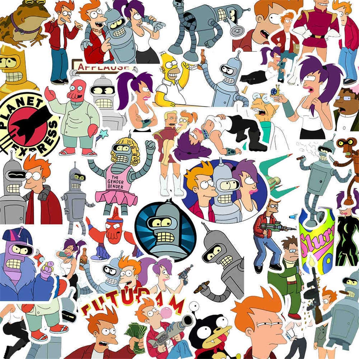 Futurama Laptop Vinyl Cartoon Stickers for Kids Anime Sticker